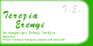 terezia erenyi business card